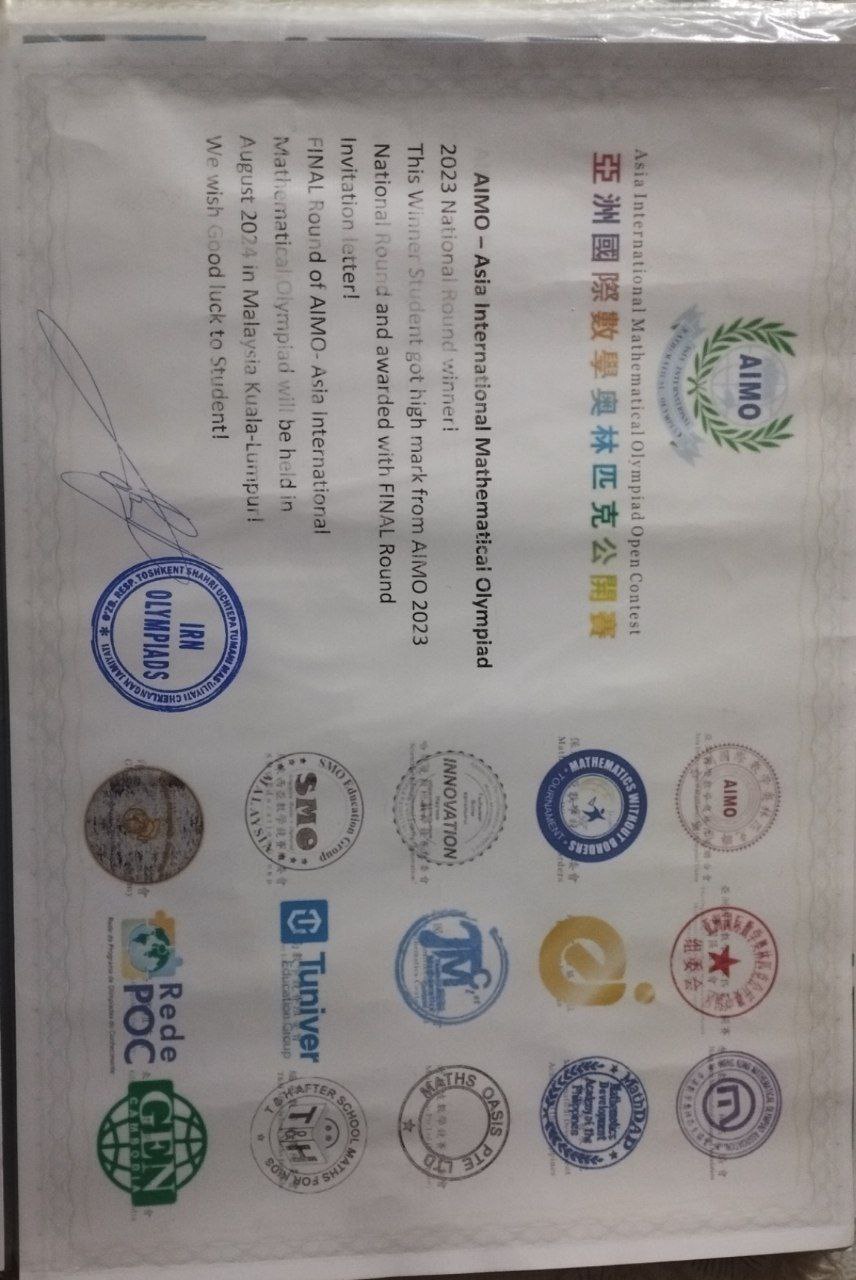 AIMO 2023 trip letter
