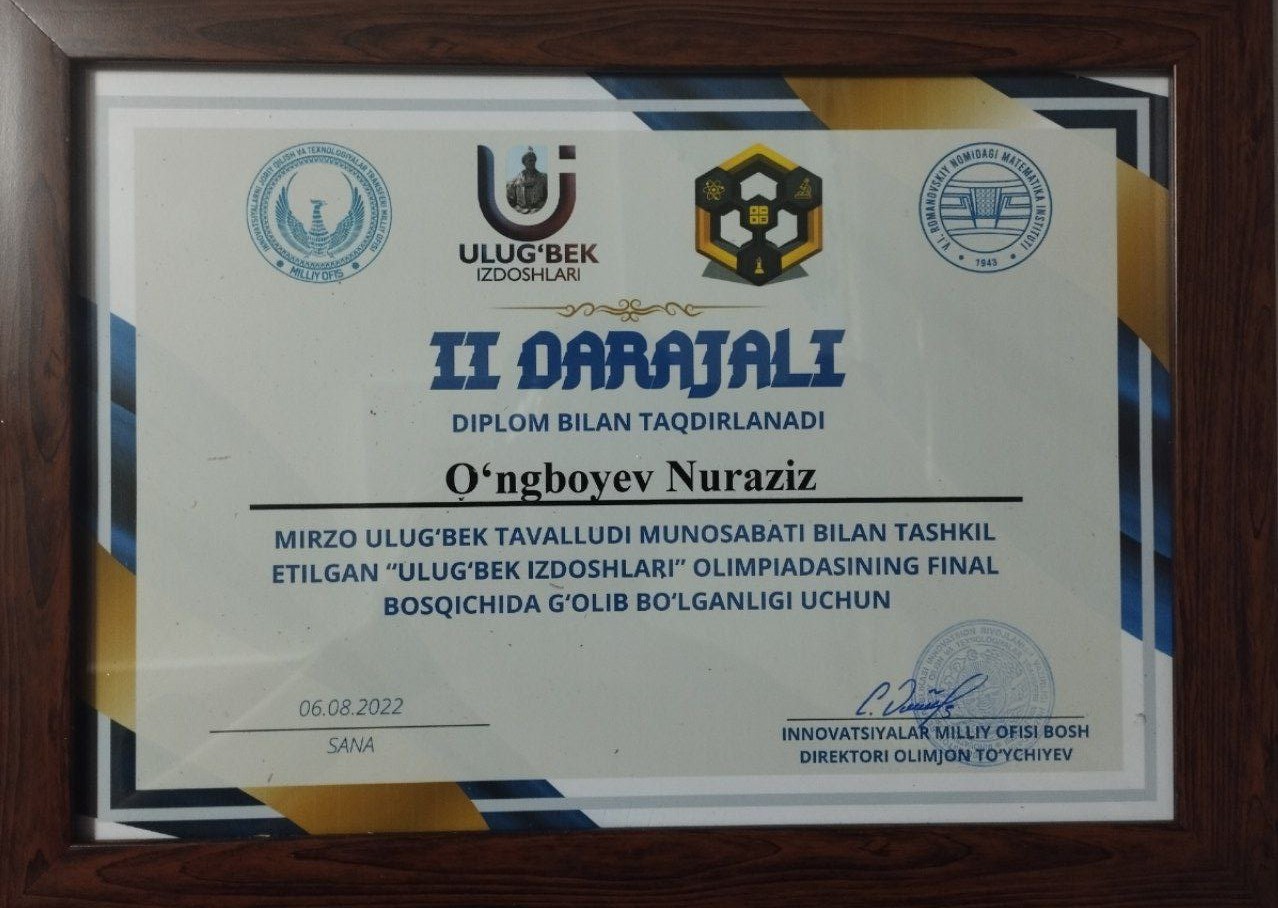 Ulug'bek Izdoshlari Olympiad